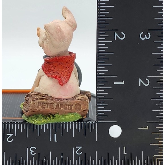 Pig with Cauldron Calabar Creations Pig Hollow Pete Apsit figurine 1994 Vintage - Picture 8 of 8